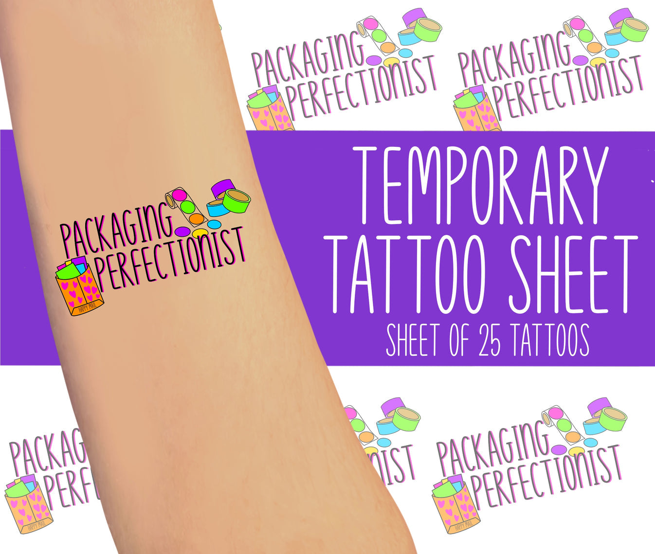 Packaging Perfectionist Temporary Tattoos