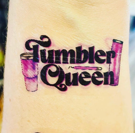 Tumbler Queen Temporary Tattoos