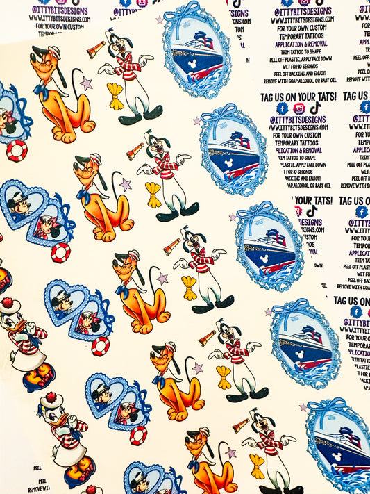 Magical Cruise Temporary Tattoos
