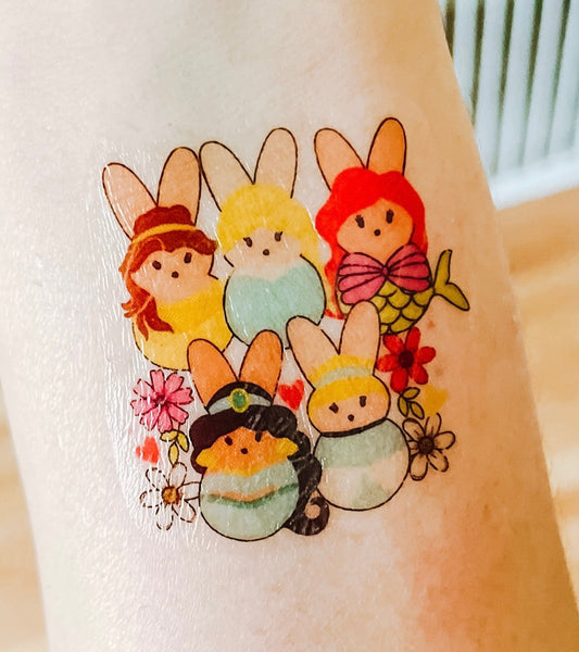 Easter Princesses Temporary Tattoos