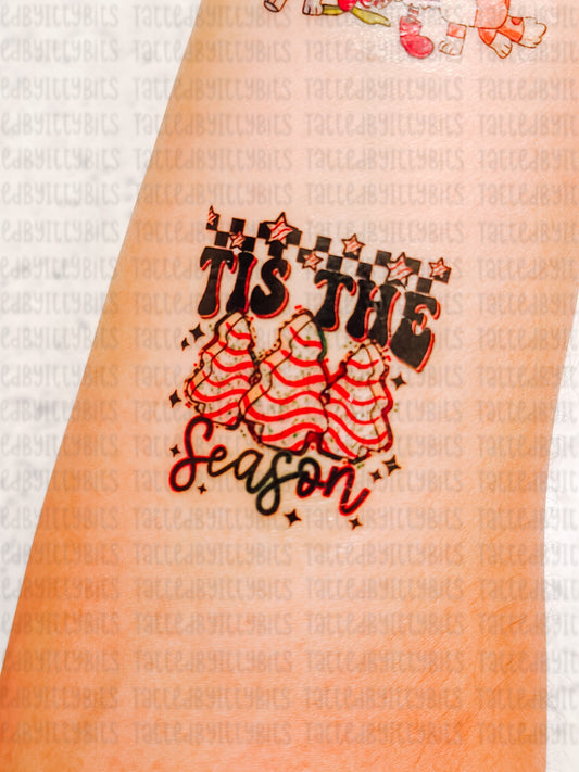 Xmas Cakes Season Temporary Tattoos