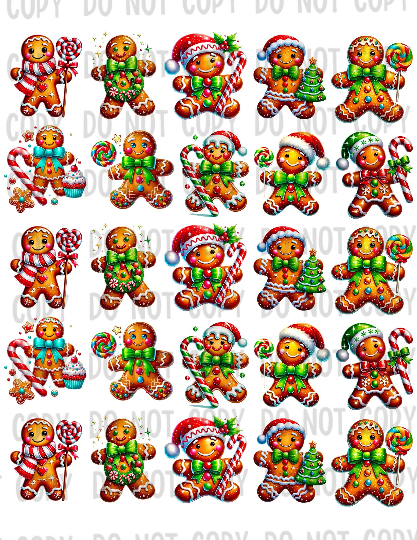 Gingerbread Christmas Temporary Tattoos