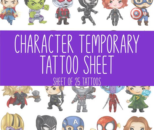 Magical Superheroes Temporary Tattoos