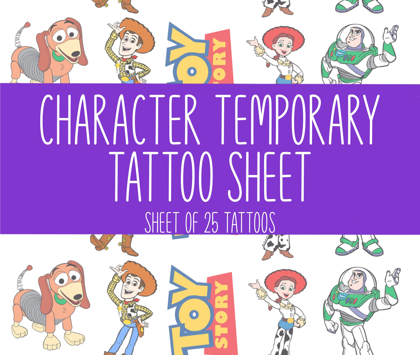 Toys Story Tattoo Sheet
