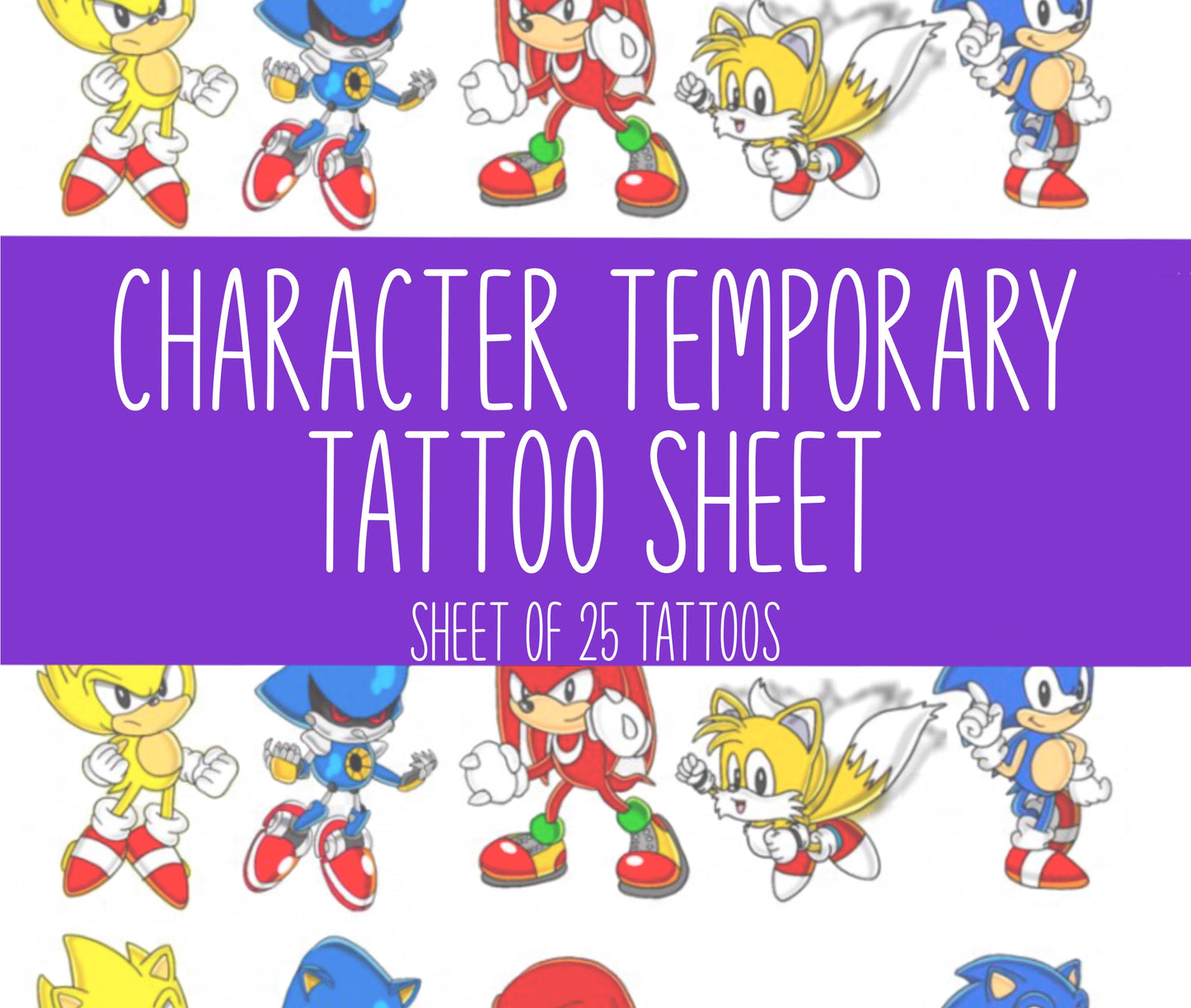 Hedgehog and Friends Tattoo Sheet
